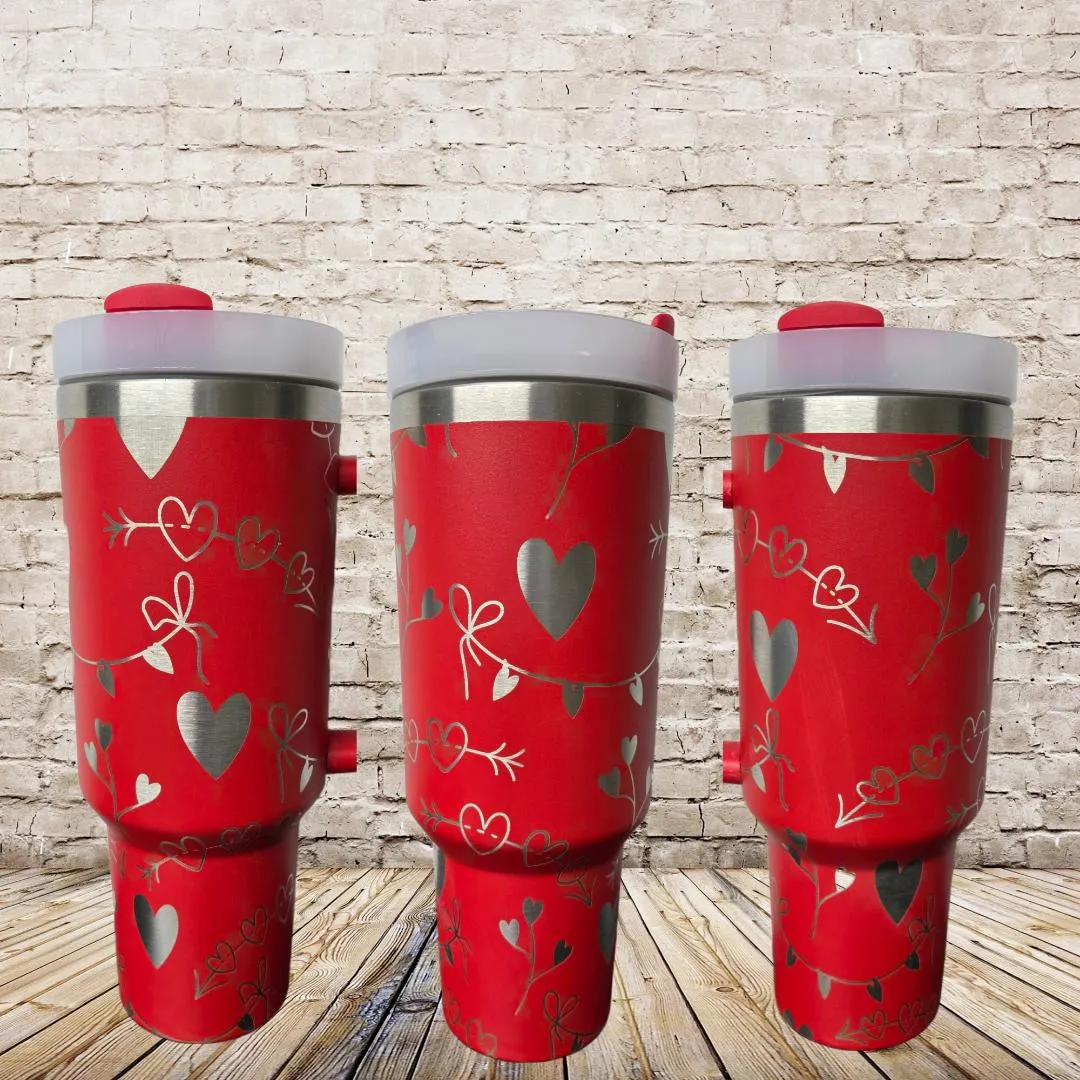 40oz Tumbler | BoHo Hearts