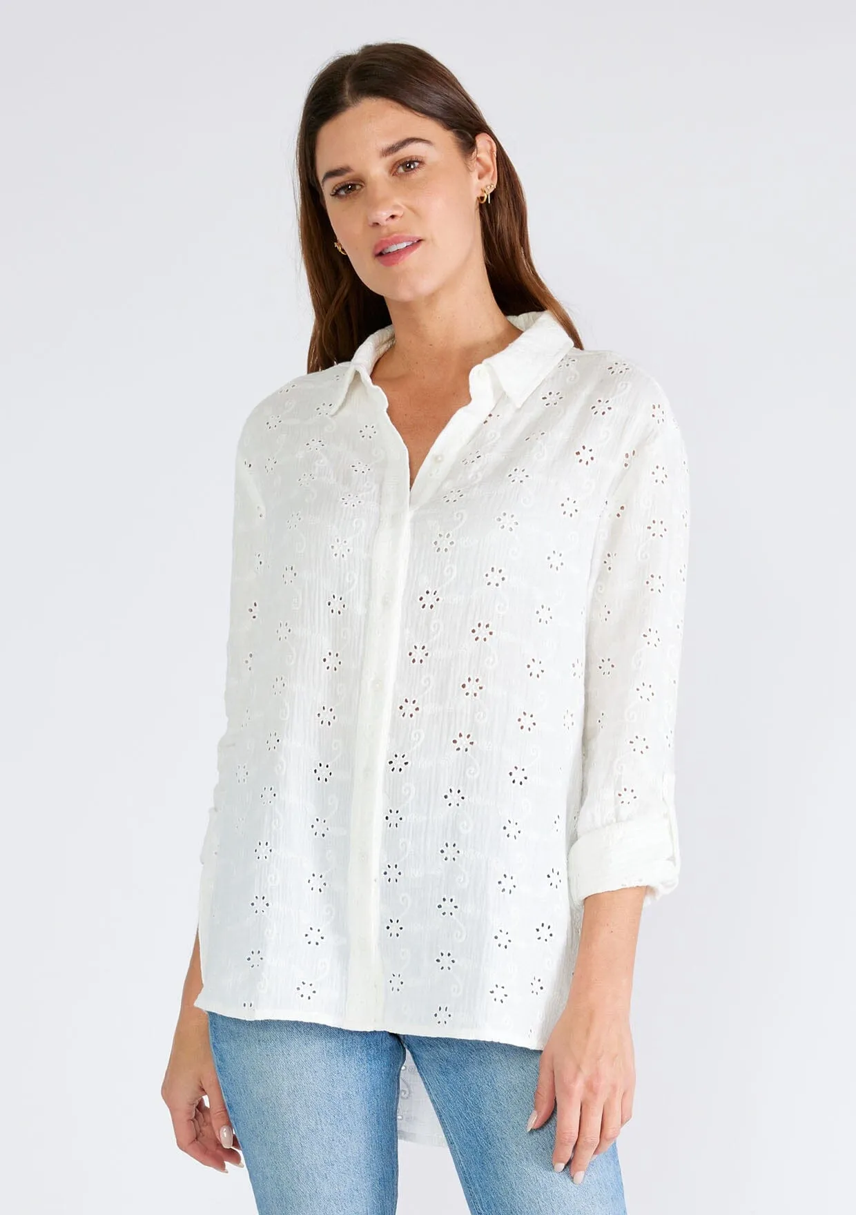 Annaliese Embroidered Eyelet Shirt