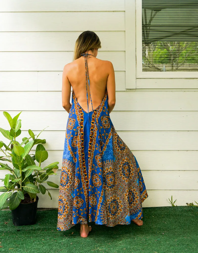 Azure Goddess Maxi Dress