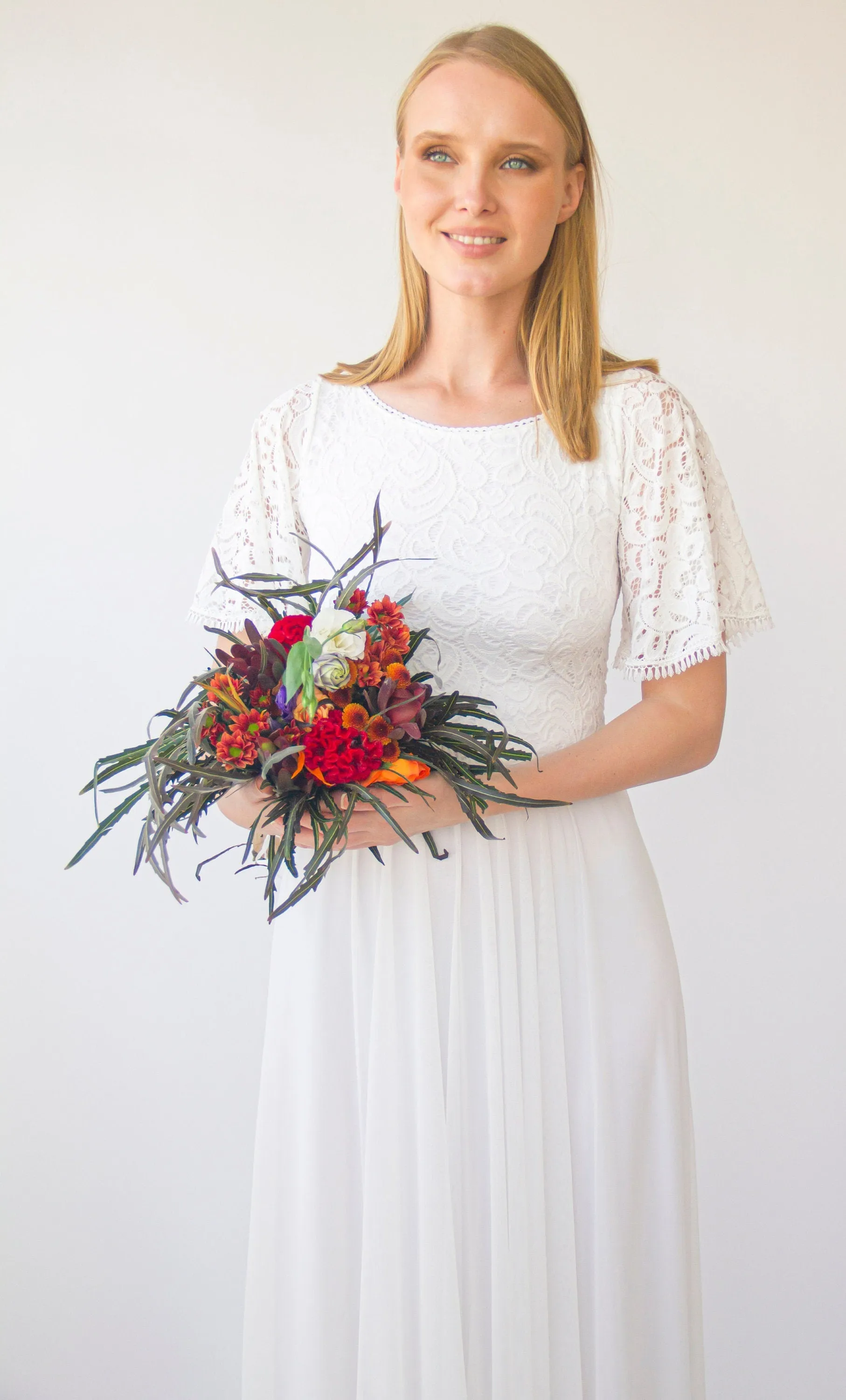 Bohemian wedding dress #1420