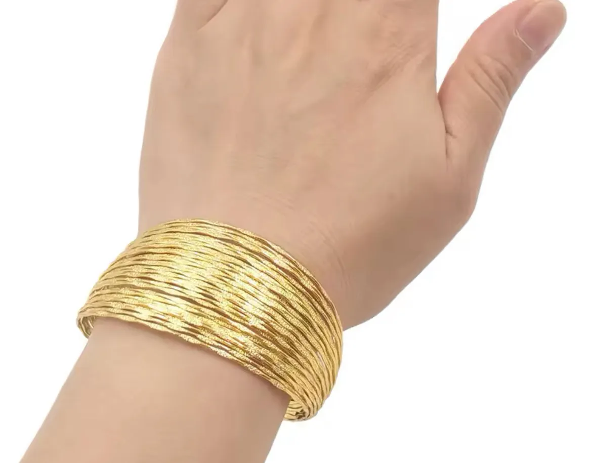 Boho & Mala Brass Cuff Bracelet