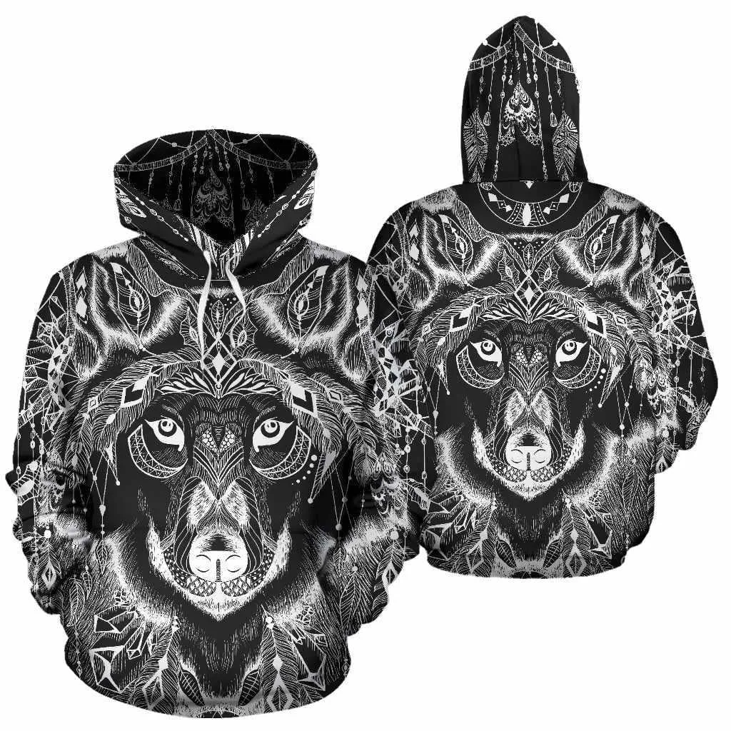 Boho Wolf Unisex Hoodie