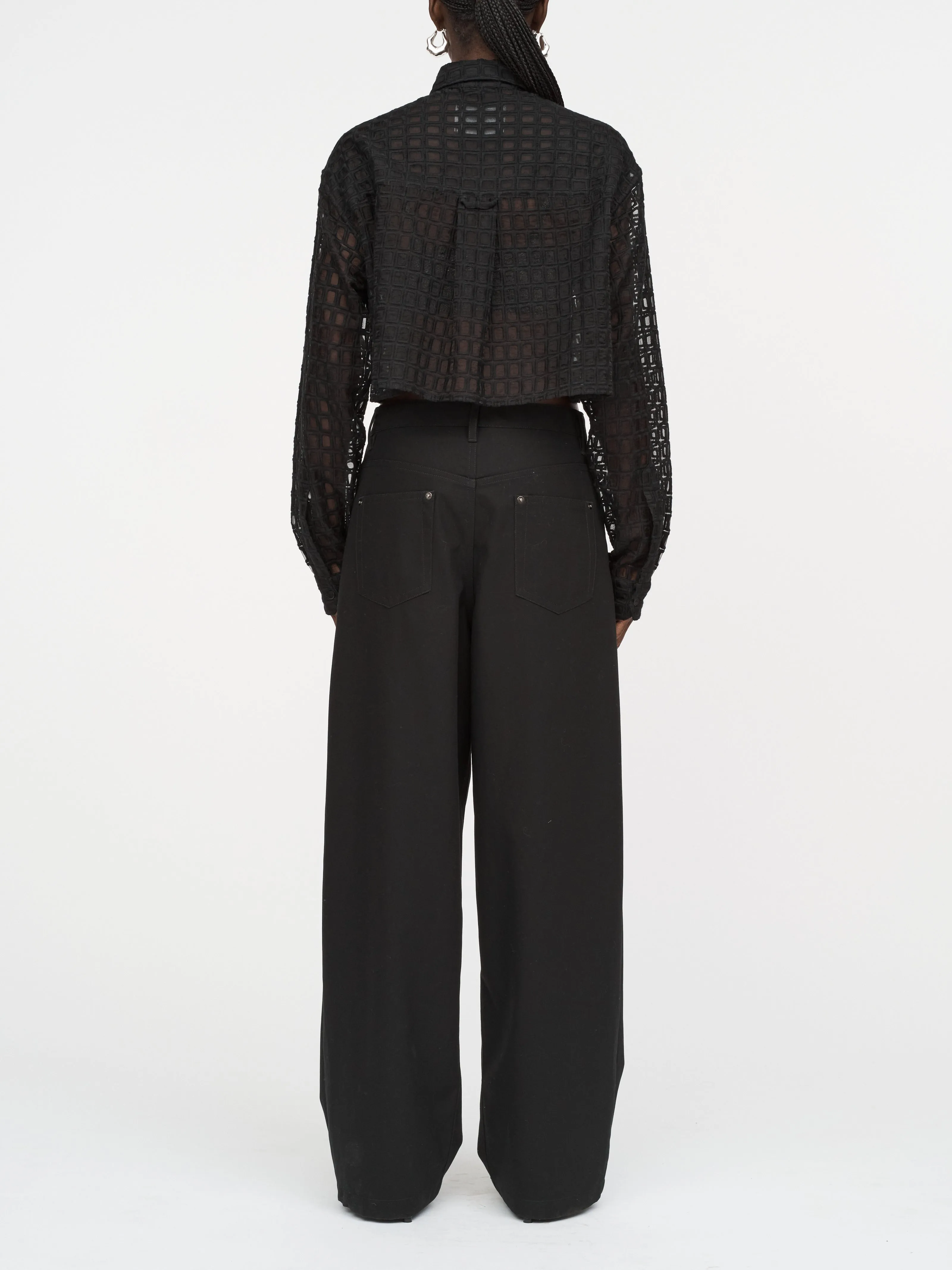 Crop Shirt in Black