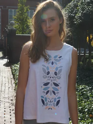 Embroidered Linen Top