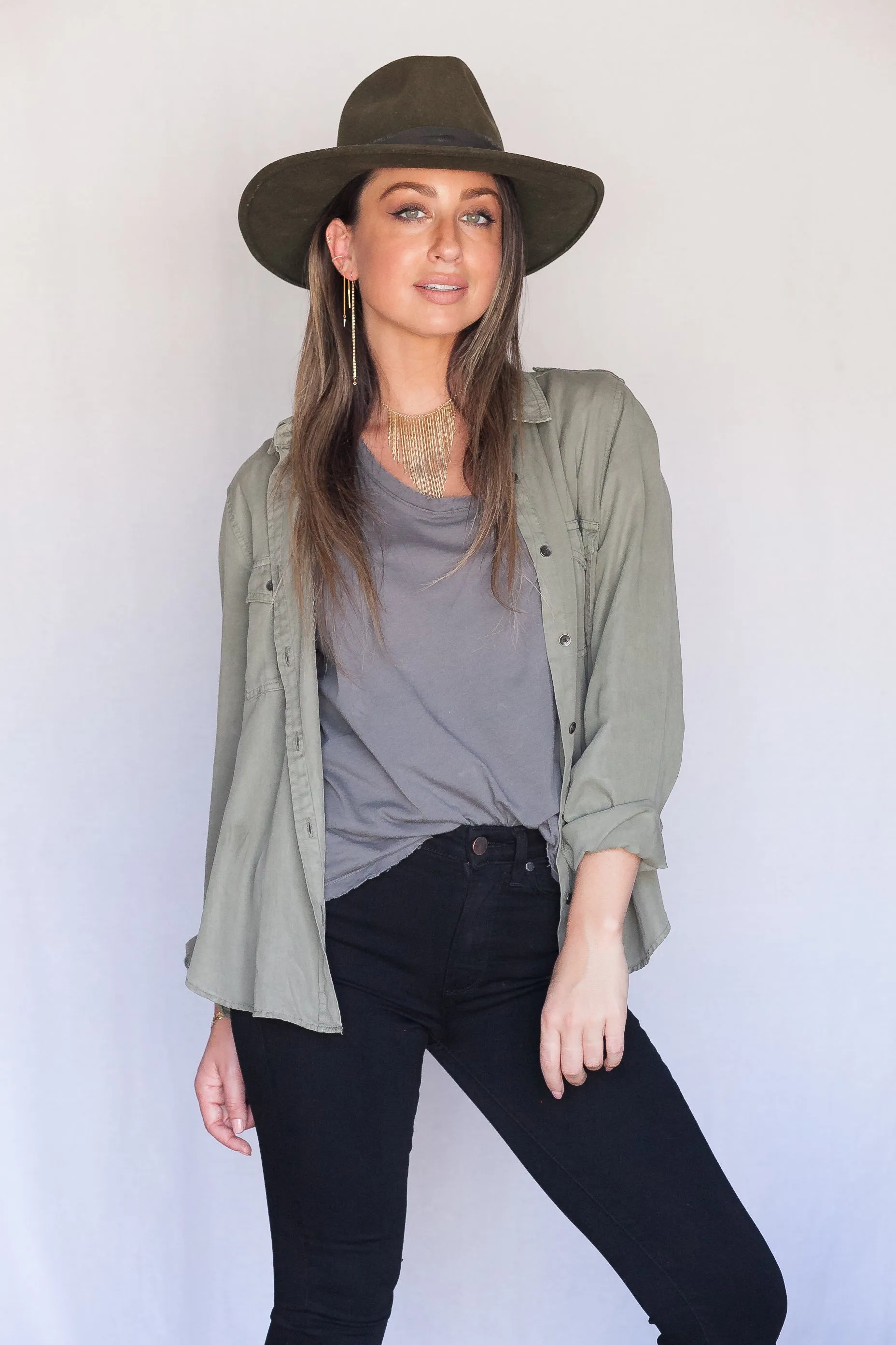 Fringe Chain Statement Necklace