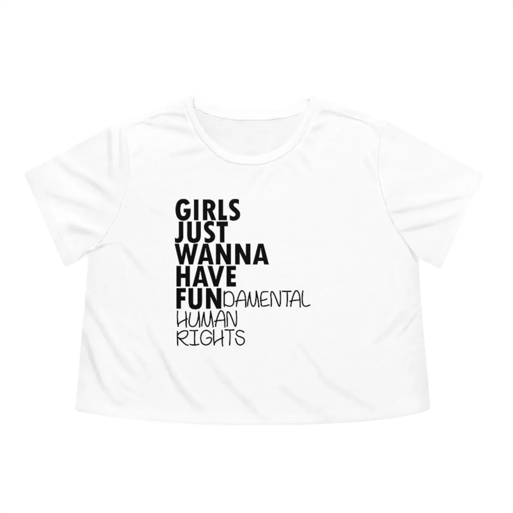 Girls Fun-damental Rights Essential  Flowy Cropped Tee