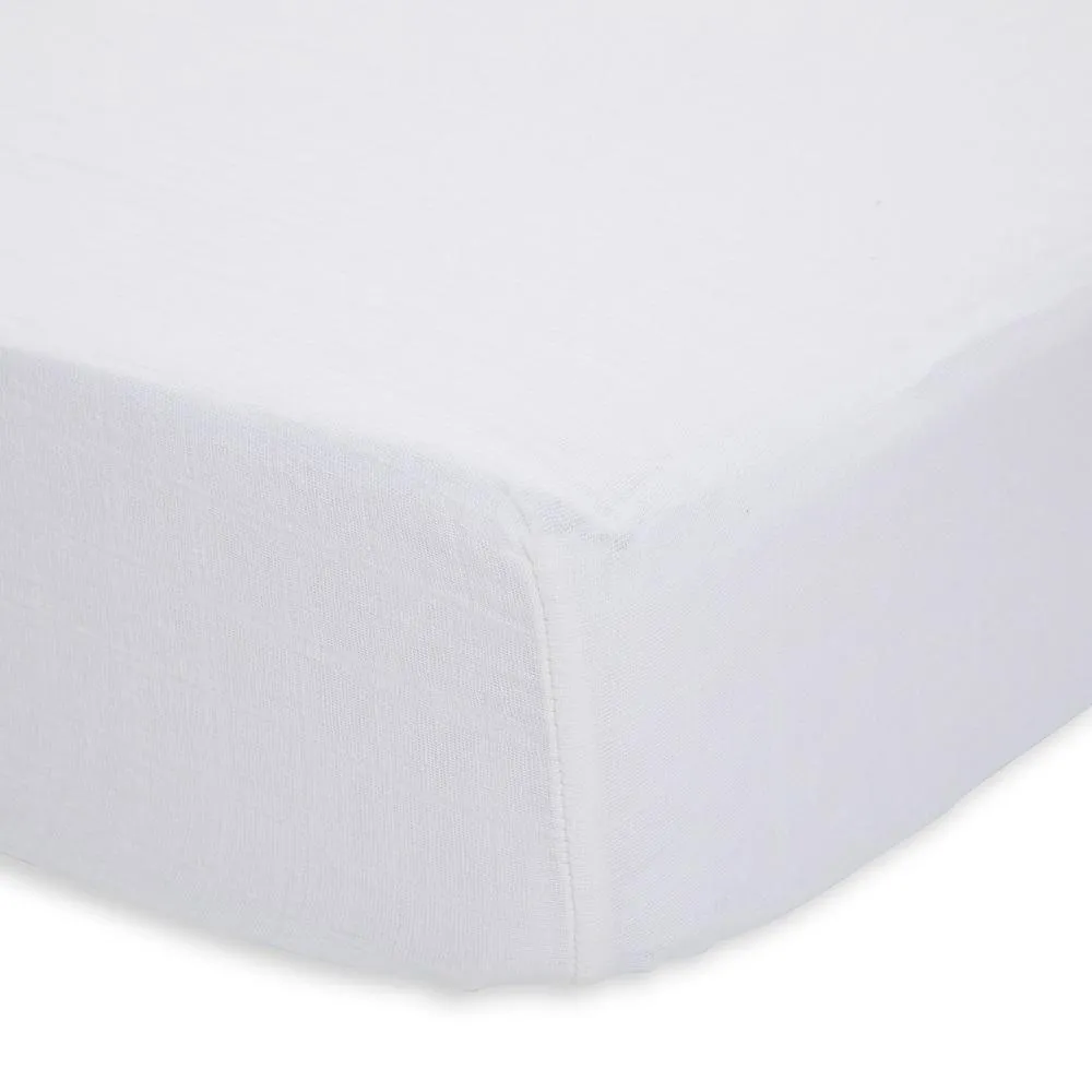 Little Unicorn Cotton Muslin Crib Sheet (White)