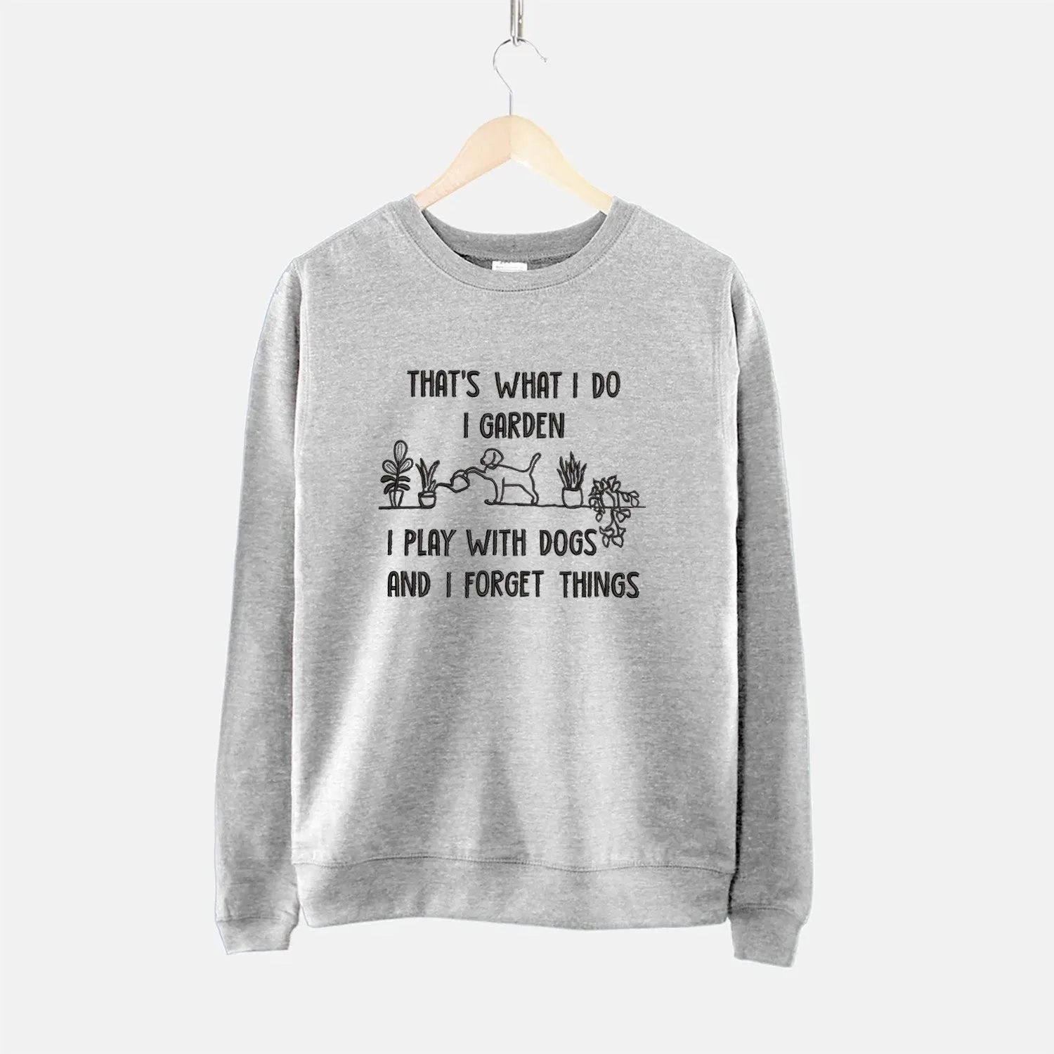 Love Dog And Garden Embroidered Sweatshirt