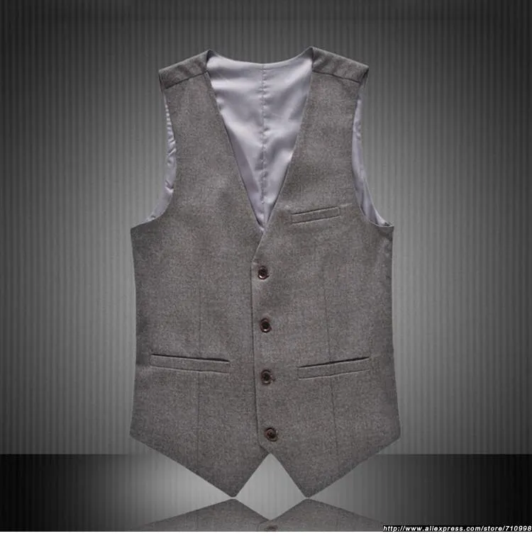 Men's Luxury Solid Color V-Neck Vest