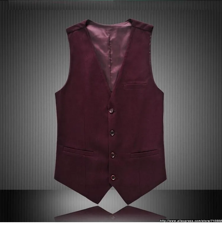 Men's Luxury Solid Color V-Neck Vest