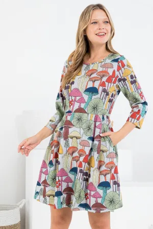 Mushroom Sweater Tunic Dress