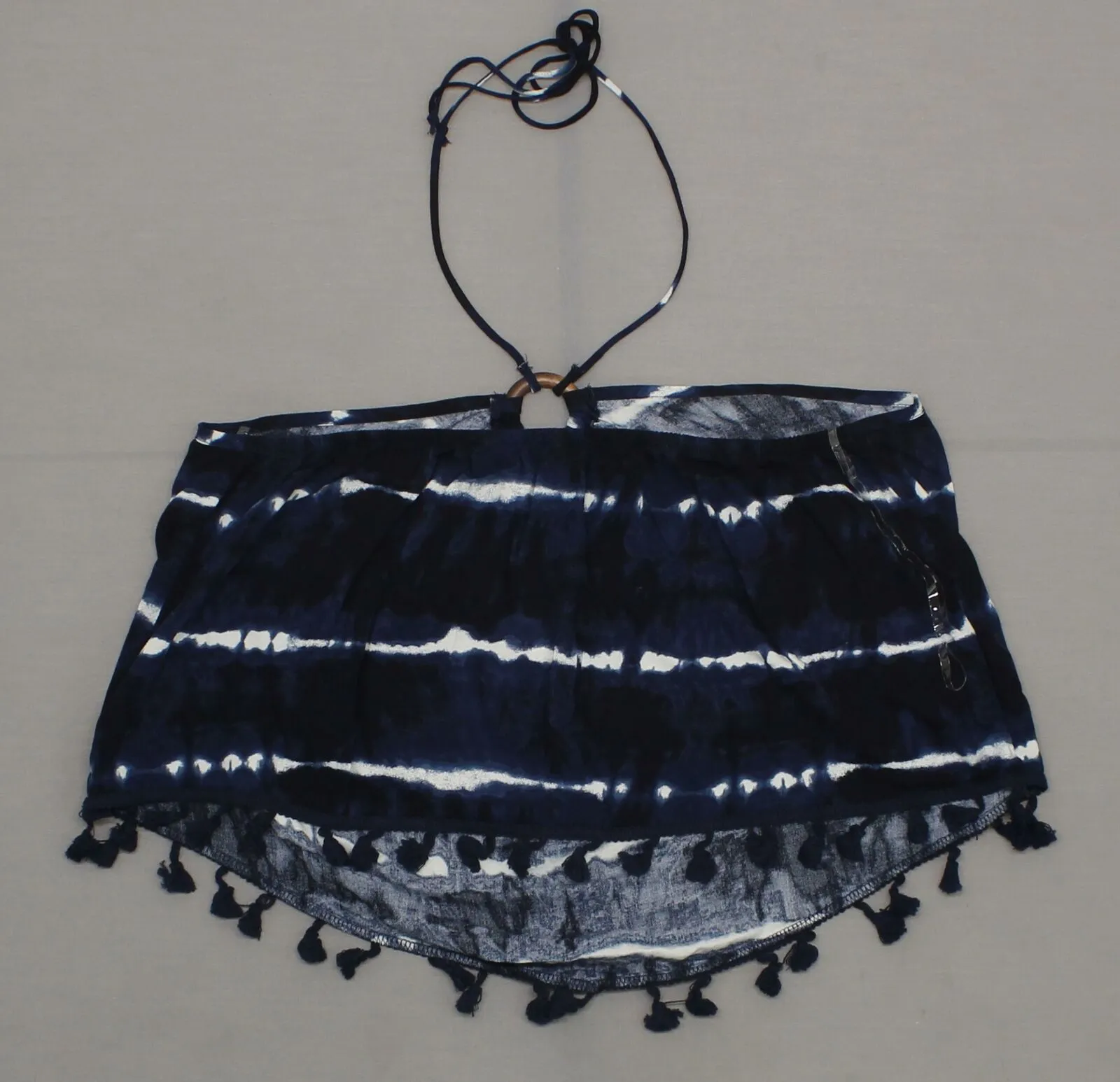 New Xhilaration Women's Halter Tie Dye Tank Top With Tassel Trim X-Large