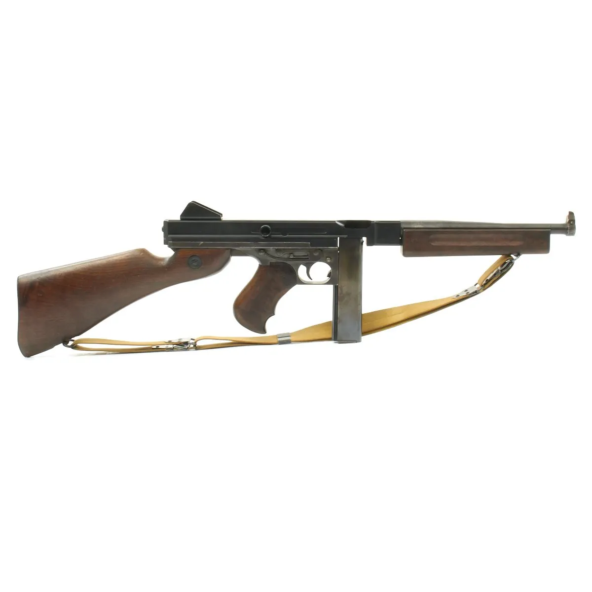 Original U.S. WWII Thompson M1A1 Display Submachine Gun with Original Sling and Accessories