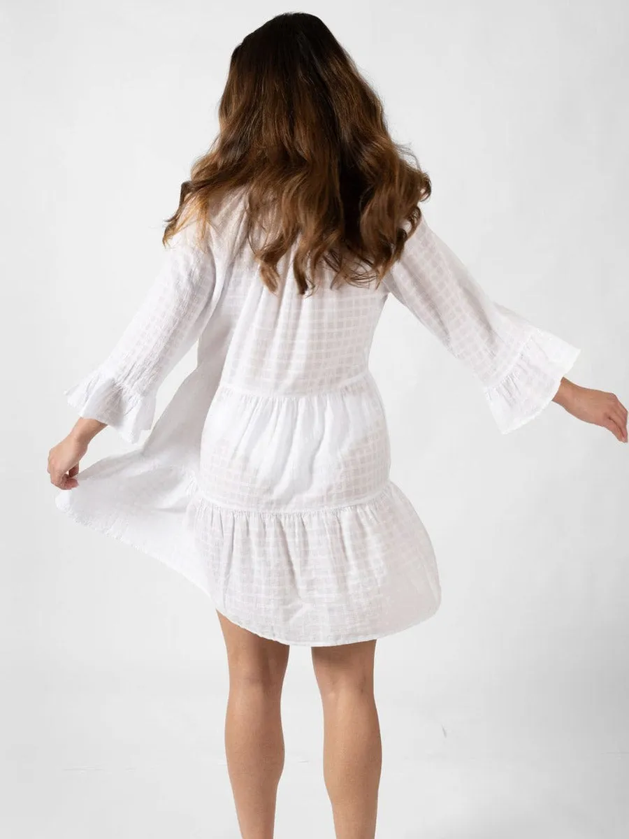 Riviera Boho Dress in White