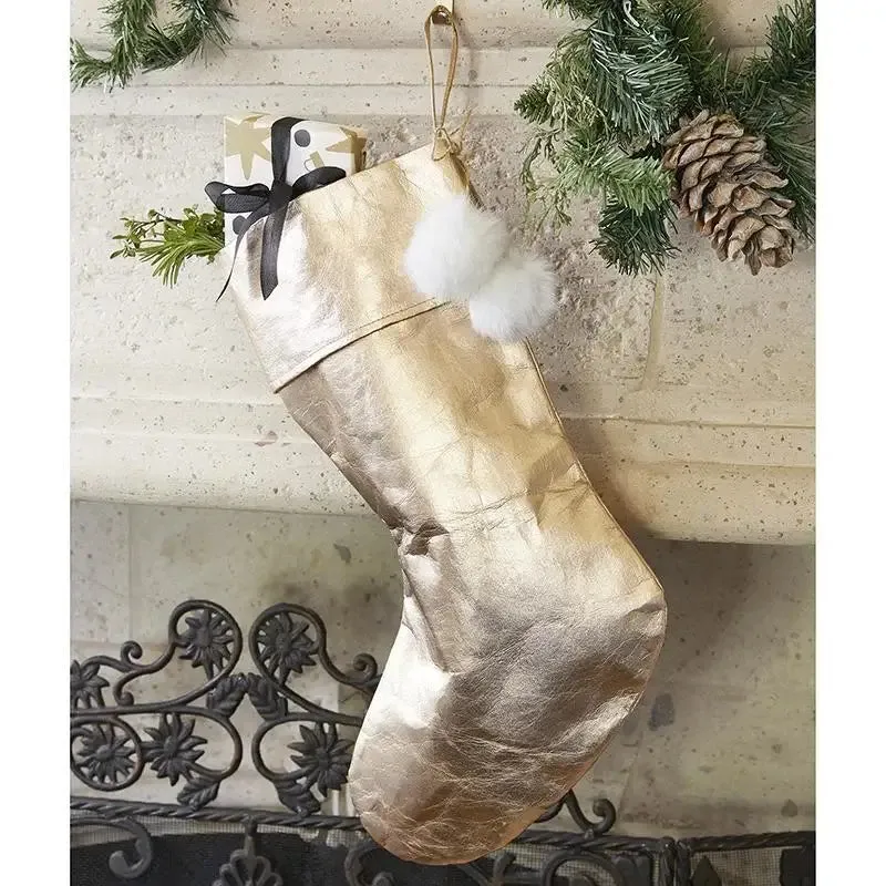 ROSE GOLD CHRISTMAS PAPER  STOCKING HOLDER