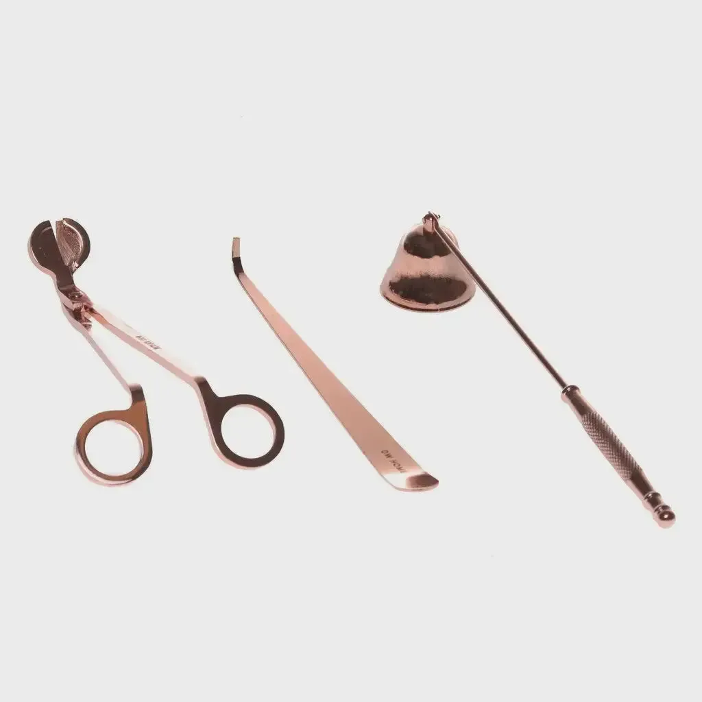 ROSE GOLD WICK CANDLE TRIMMER SET