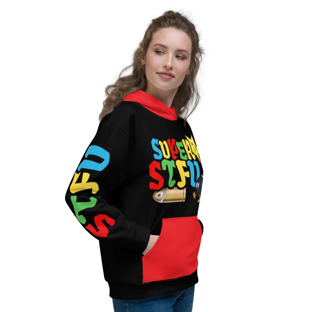 Super STFU Unisex Hoodie - Black/Red