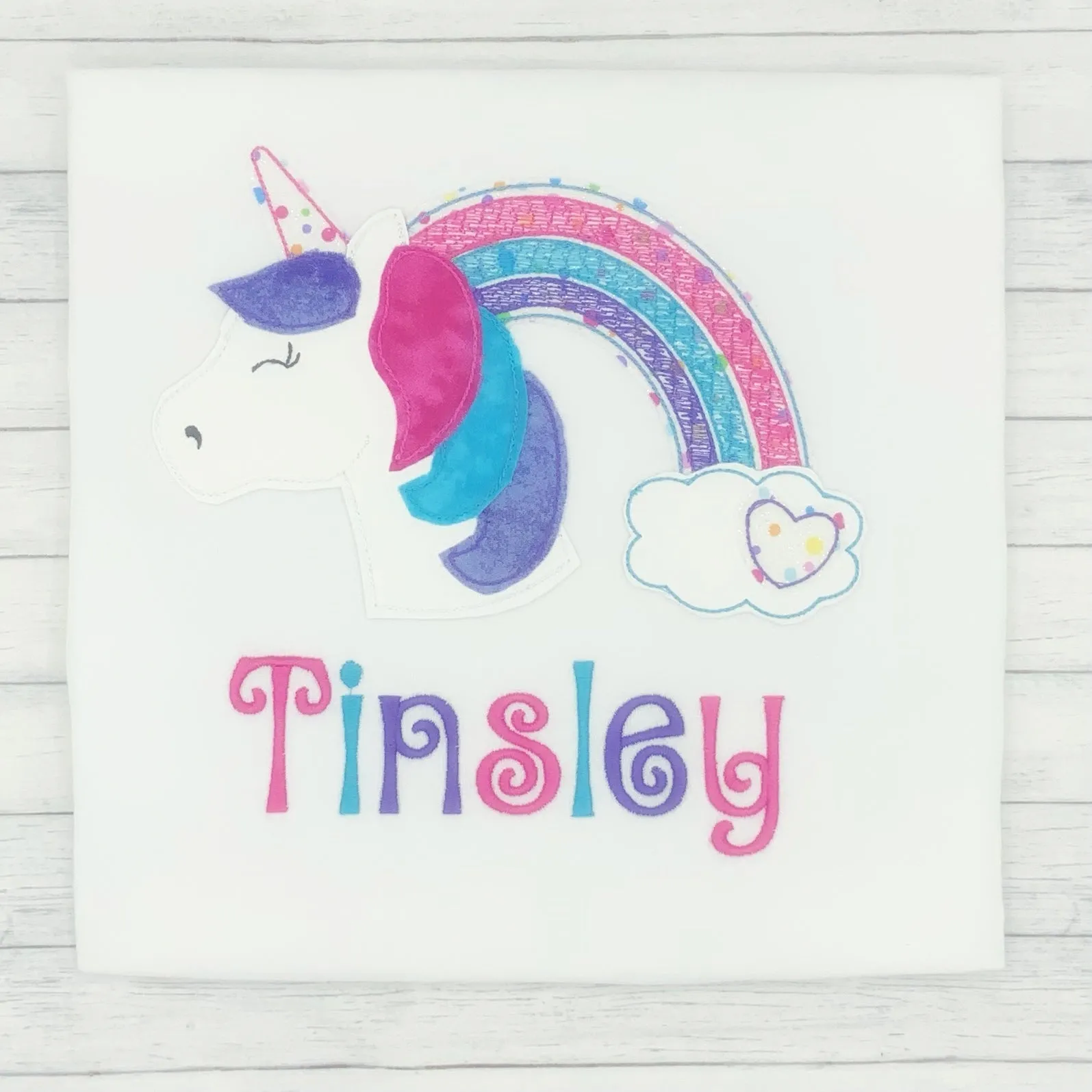Unicorn Rainbow Name Shirt