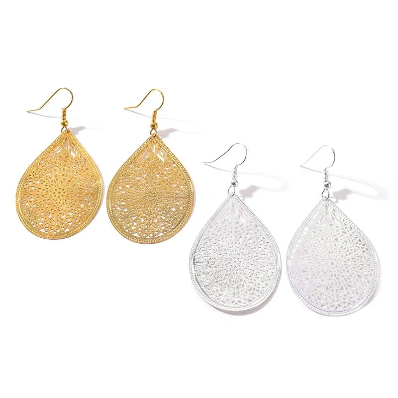 Unique Alloy Dangle Earrings | Boho Pattern | Women's Jewelry