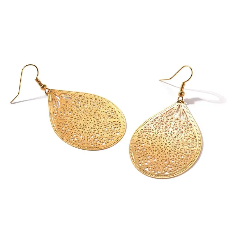 Unique Alloy Dangle Earrings | Boho Pattern | Women's Jewelry