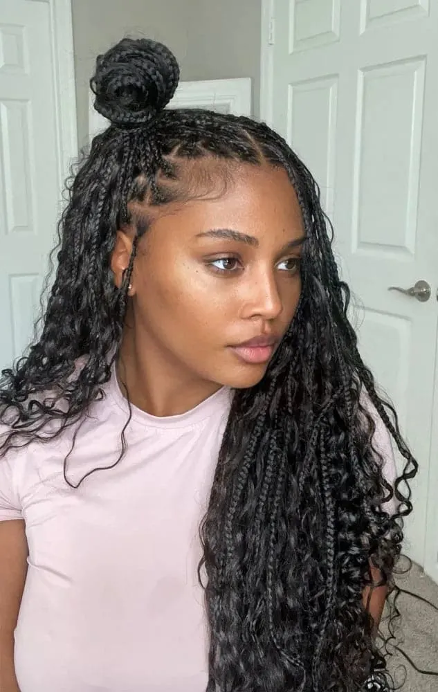 Water Wave Bulk Hair Extensions for Boho Knotless Braiding
